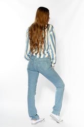 WRANGLER STRAIGHT DAMSKIE SPODNIE JEANSOWE STONEWASH W28TBG96V